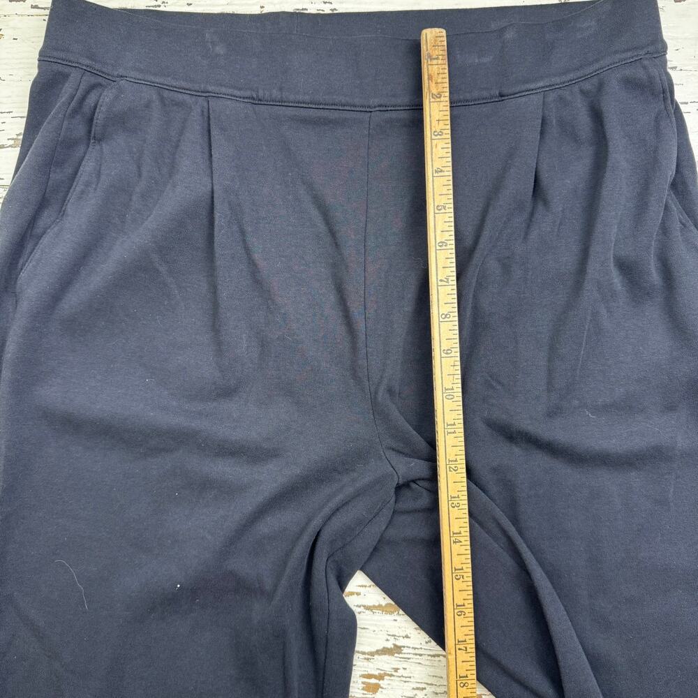 Lands' End Pull On Pants Black Sport Knit Wide Leg Size Large Tall Elastic Waist - Picture 9 of 13